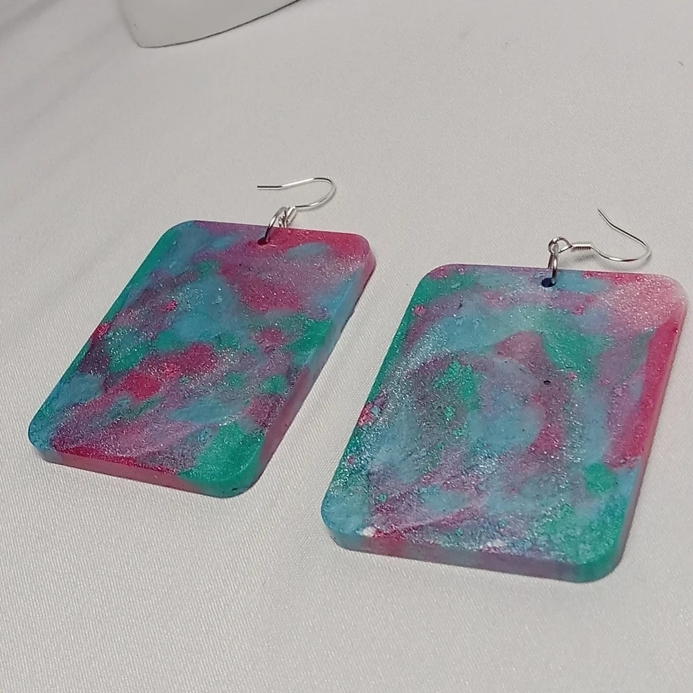 Hand Crafted Multicolor Earrings - Picture 2 of 4